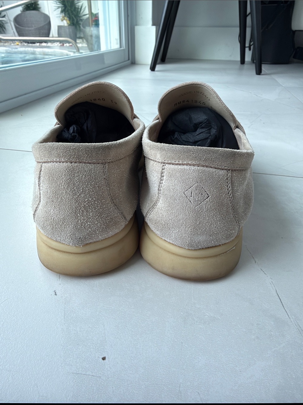 Loro Piana gray Suede Loafers summer walk - Picture 3 of 5